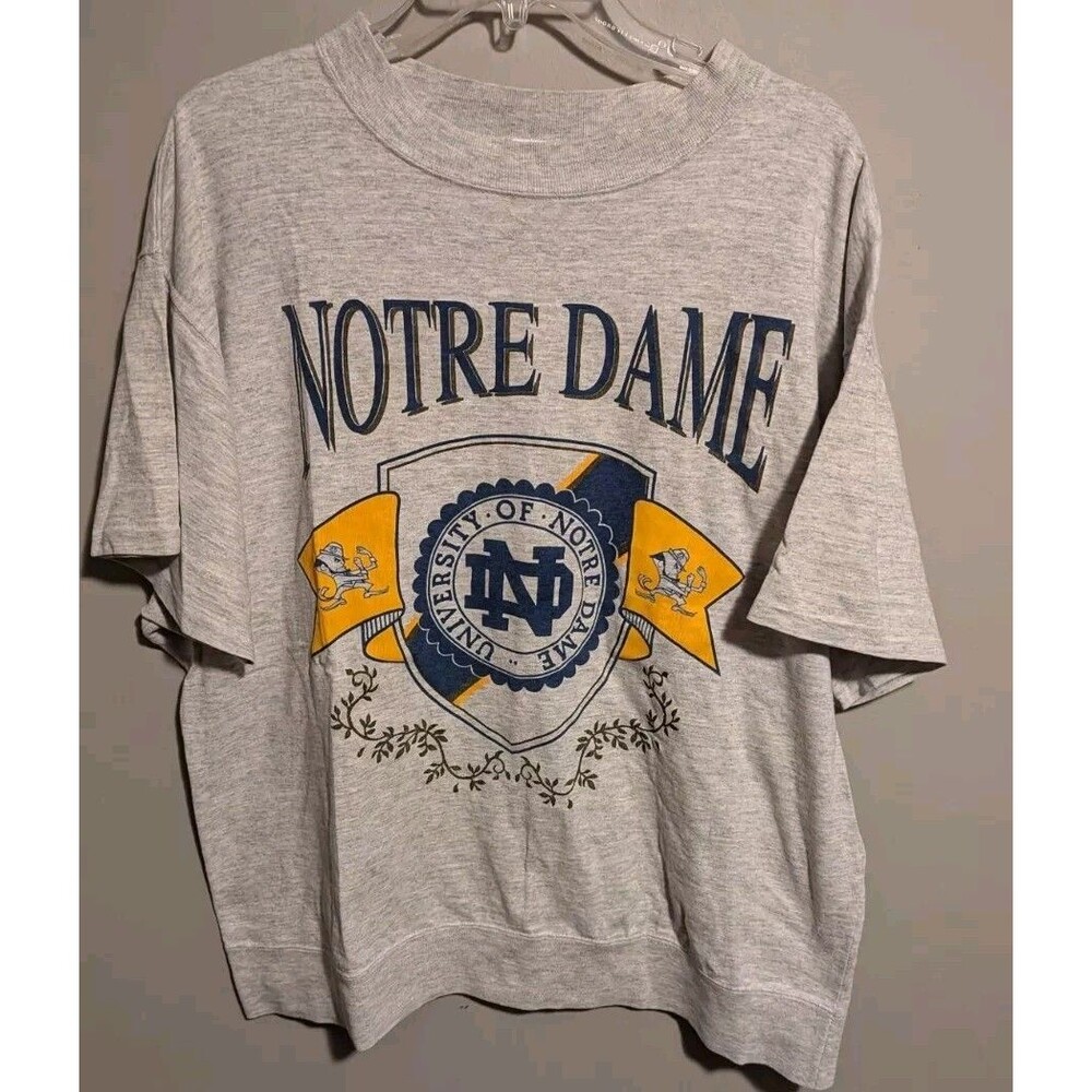 Vintage Notre Dame Fighting Irish Gray T Shirt Men’s Size Large by Jostens
